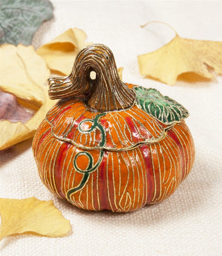 Cloisonne 2-Piece Pumpkin Box Set