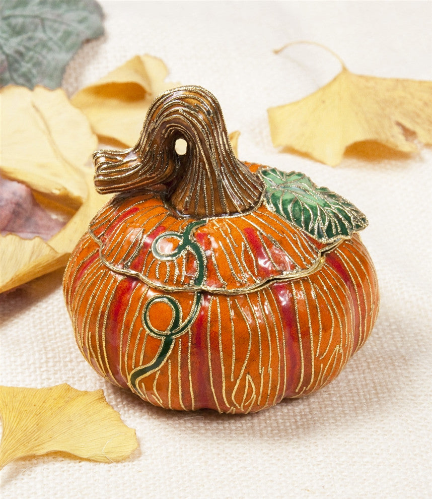 Cloisonne 2-Piece Pumpkin Box Set