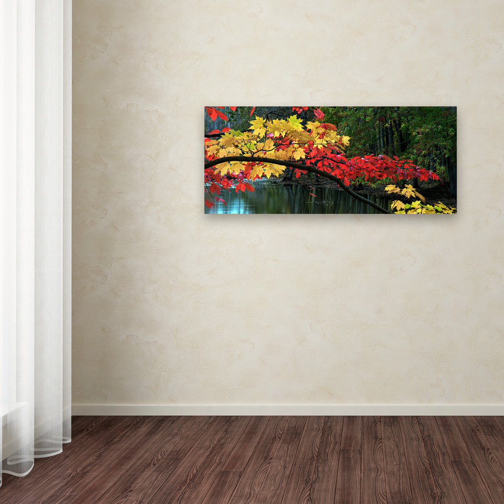 Kurt Shaffer 'Autumn Red and Gold' Canvas Art