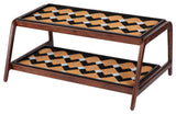 Double-Tier Brown Stand With 3-Pair Rubber Boot Trays Mt. Tam