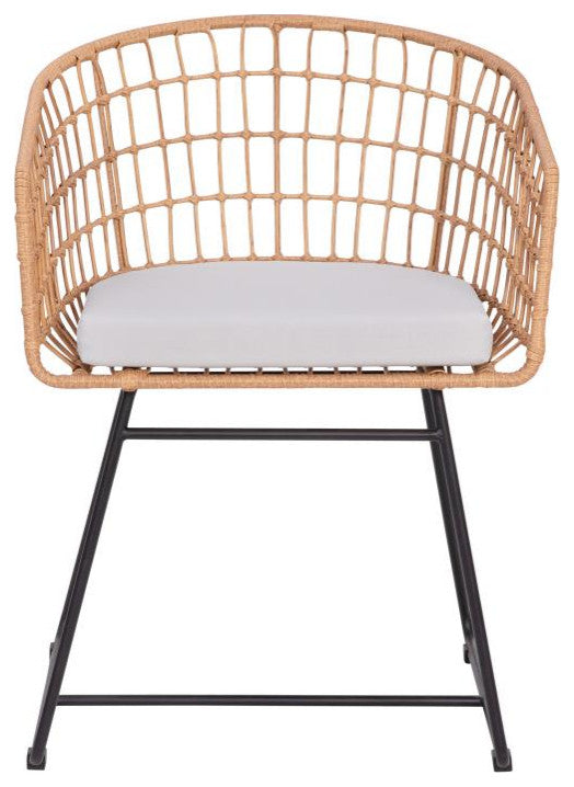 Devon 3-Piece Patio Bistro Set, 2 Chairs w/Seat Cushions, Acacia Wood Top Table,