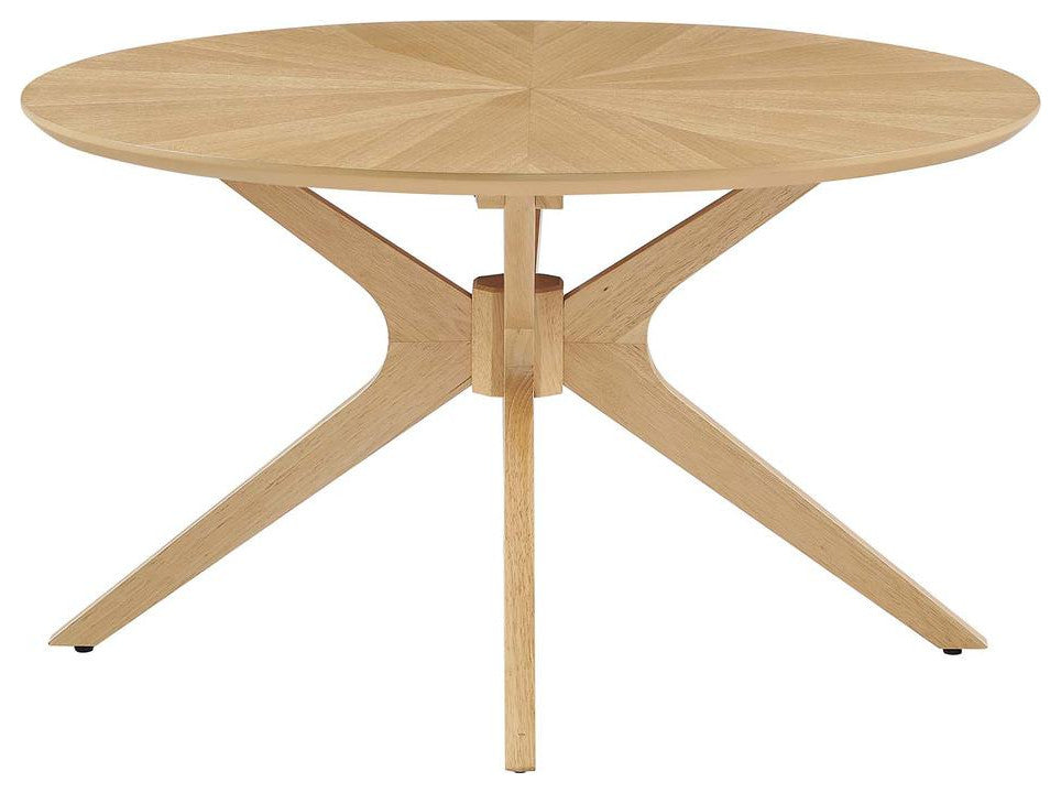 Crossroads Round Wood Coffee Table