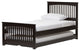 Hevea Twin Size Dark Brown Solid Wood Platform Bed With Guest Trundle Bed