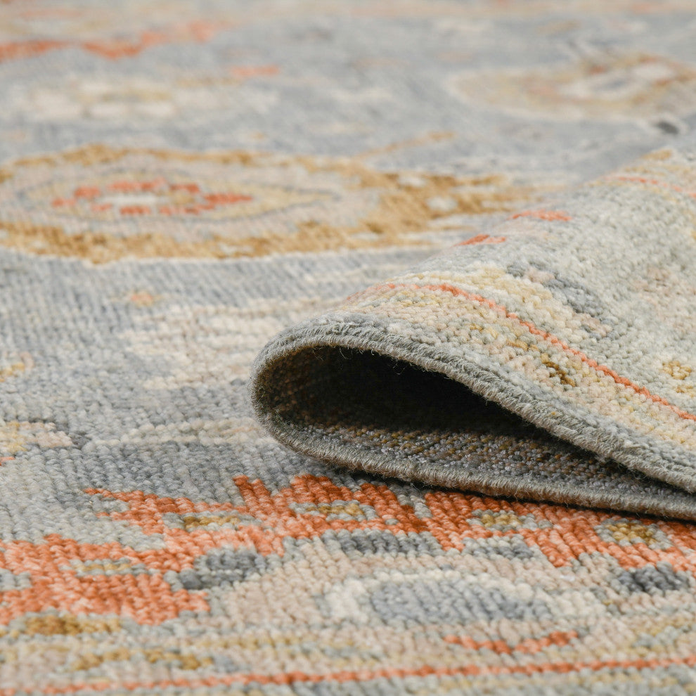 Willow Nancy Area Rug, Gray, 8' x 10', Floral