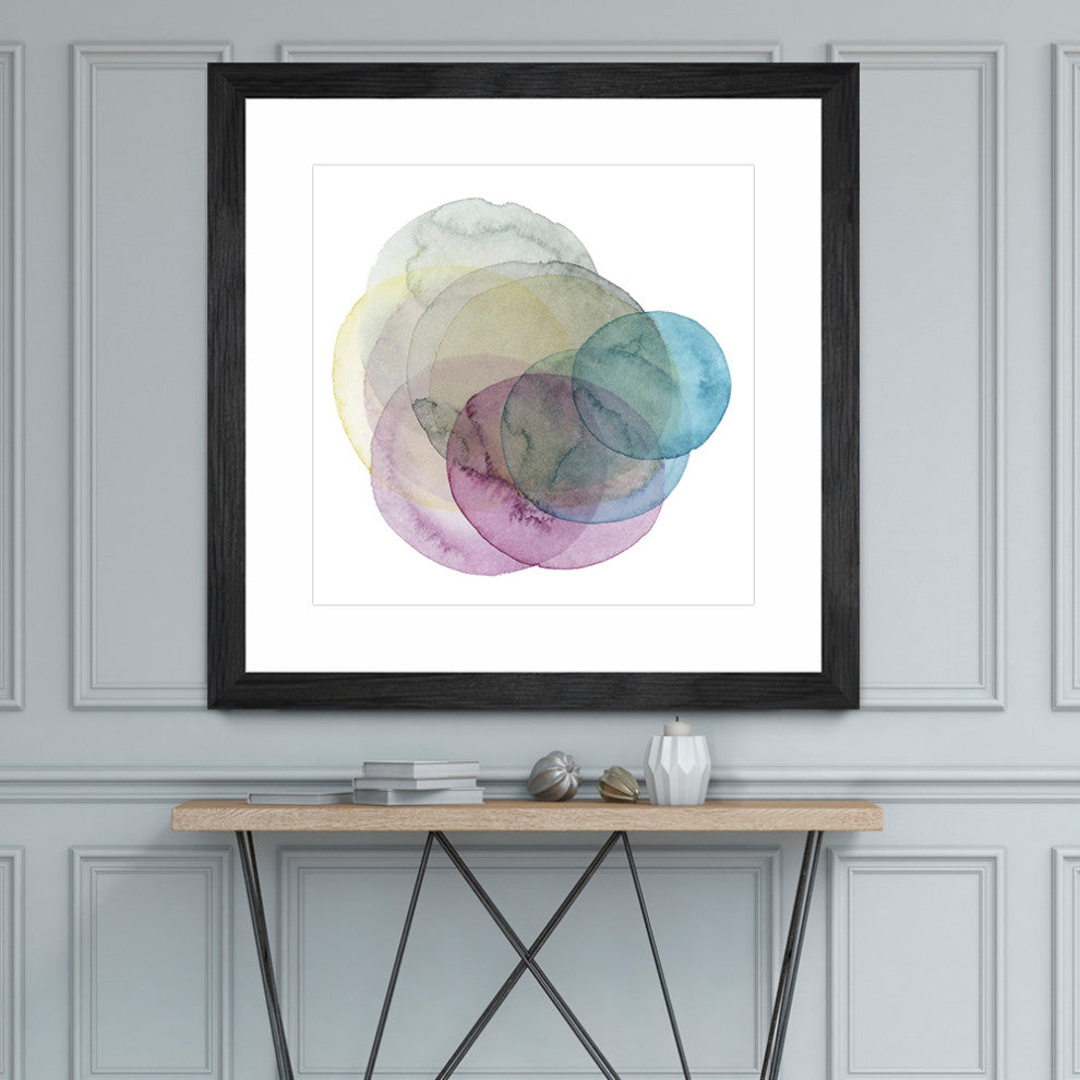 "Evolving Planets II" Matted and Framed, 36" X 36"