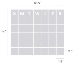 Chalkboard Calendar Wall Decal - Extra Large