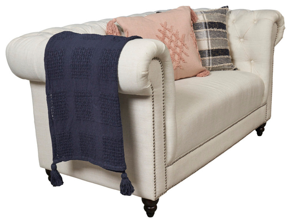 Charming Light Blue Throw Blanket, Indigo