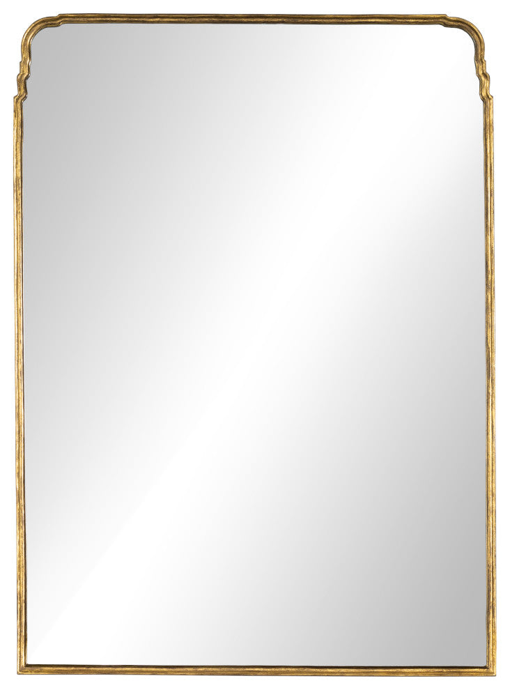 Loire Floor Mirror-Antiqued Gold Leaf