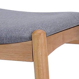 GDF Studio Sandra Mid-Century Modern Dining Chairs, Set of 2, Gray