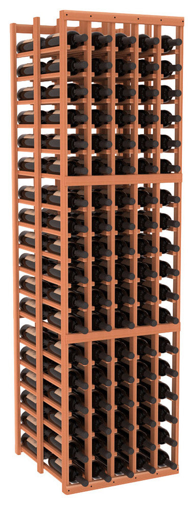 5 Column Double Deep Cellar, Redwood, Unstained