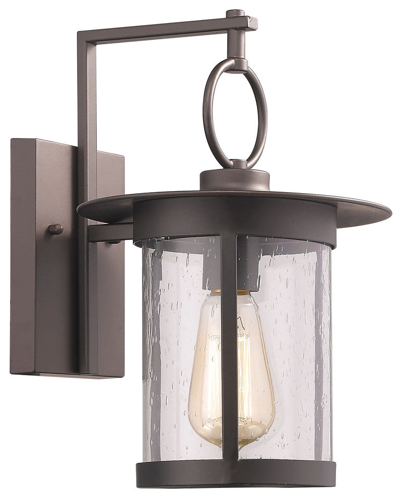 Griflet 1-Light Rubbed Bronze Outdoor Wall Sconce 12" High
