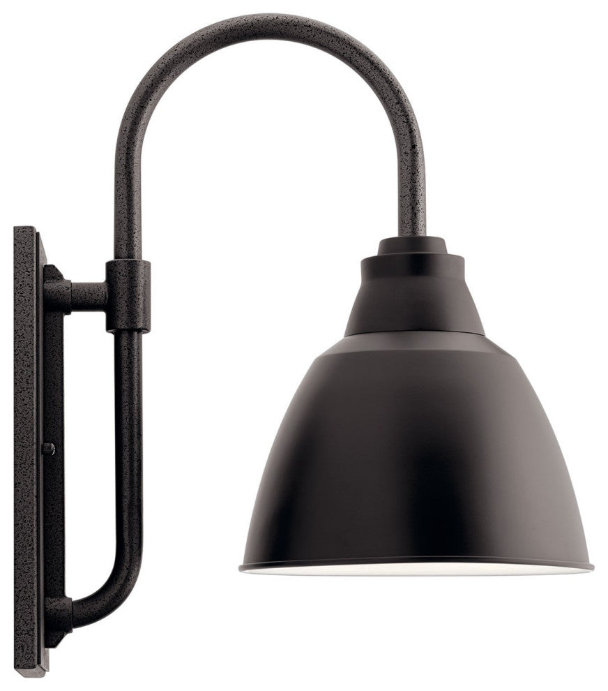 Kichler Pellinord 14 inch 1 Light Outdoor Wall Light in Black