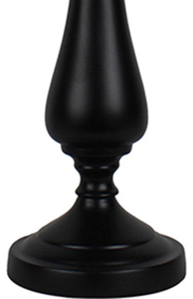 Black Candlestick Dandelion Shade Table Lamp
