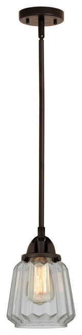 Chatham Mini Pendant, Oil Rubbed Bronze, Clear, Clear