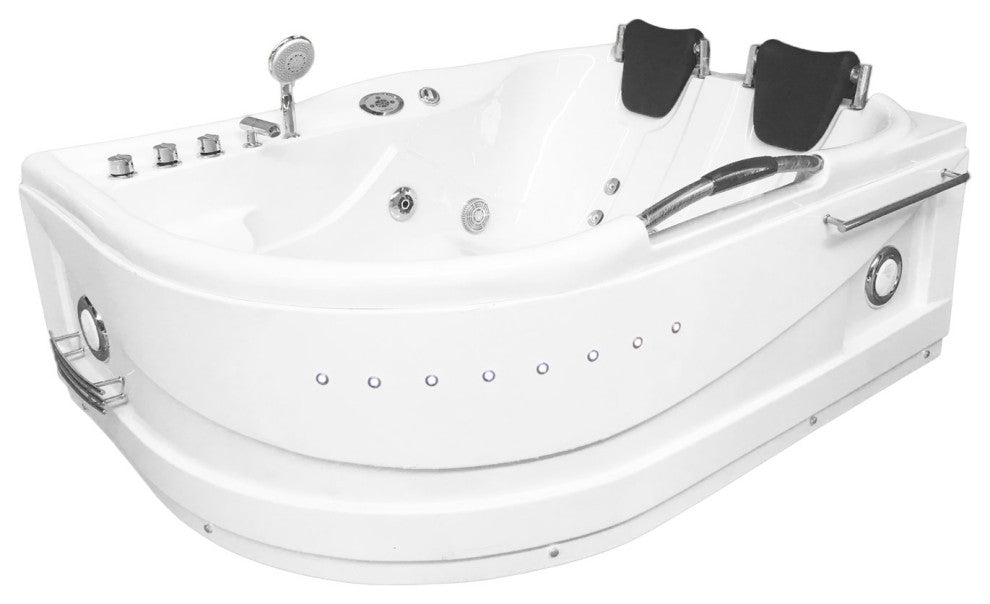 Hot Tub White 67"x47" Double Pump With Heater, Maui
