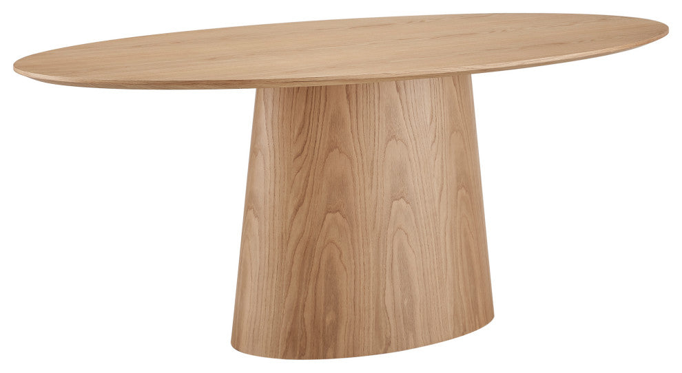 Deodat Dining Table, 79", Oak, Transitional, Oval