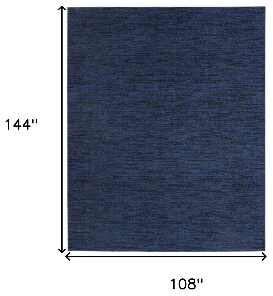 9' X 12' Midnight Blue Stain Resistant Indoor Outdoor Area Rug