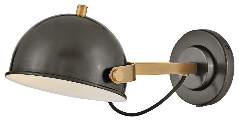 Hinkley Spence Medium Adjustable Single Light Sconce, Black Oxide