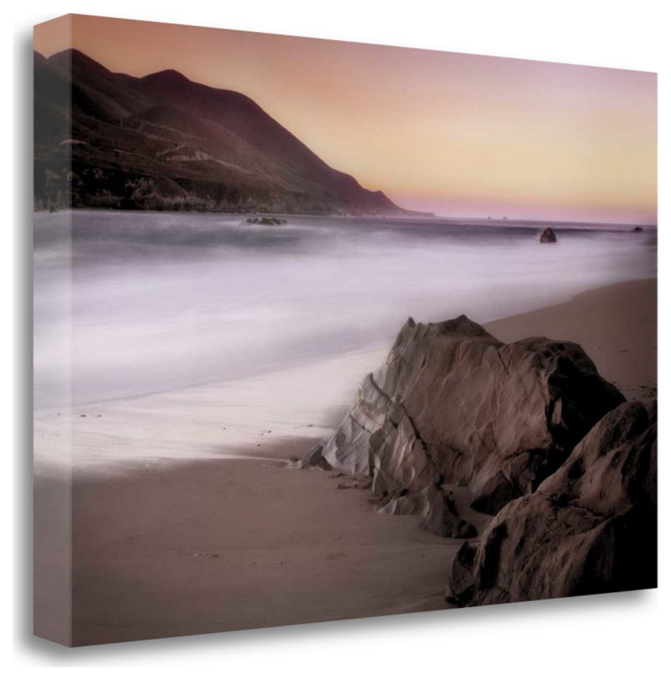 Sunset Over Mountains and Beach 2 Giclee Wrap Canvas Wall Art