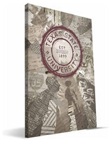 SWT Bobcats Scrapbook Canvas Print, 16"x24"