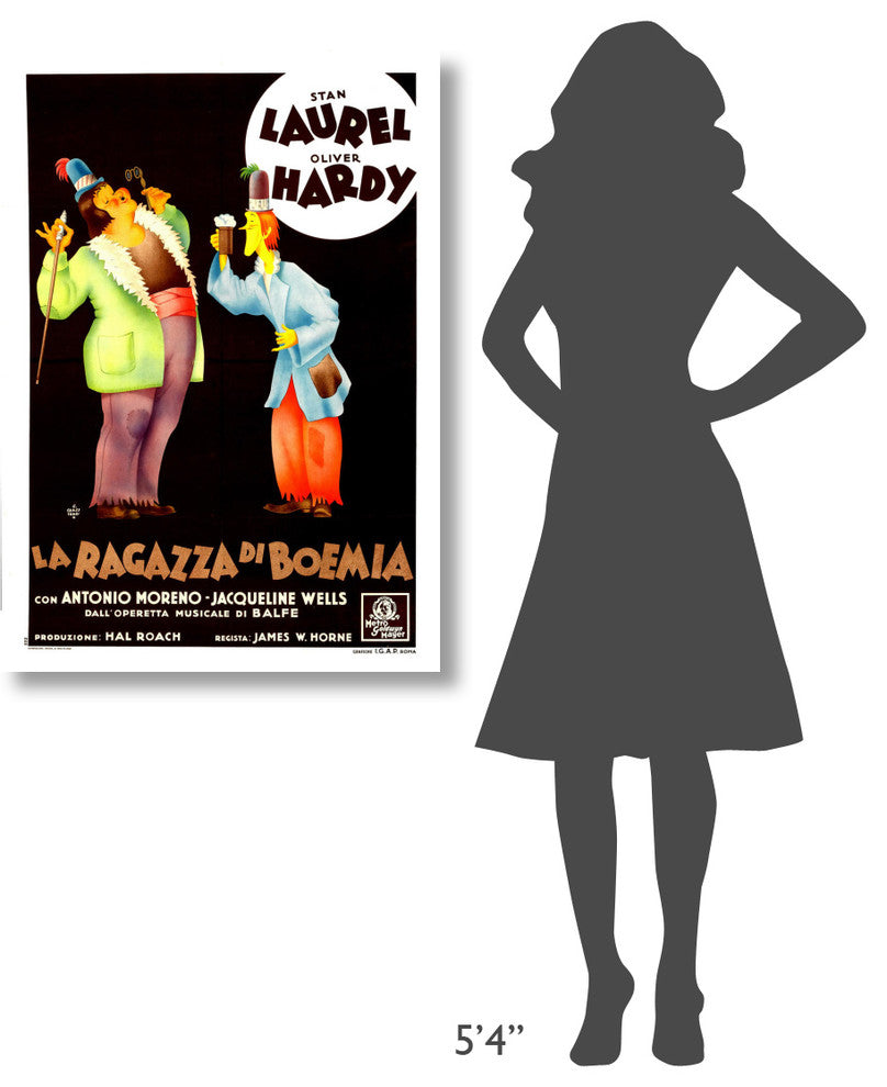 Laurel and Hardy, Italian, The Bohemian Girl, 28x40
