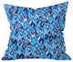 Cayenablanca Blue Ikat Outdoor Throw Pillow