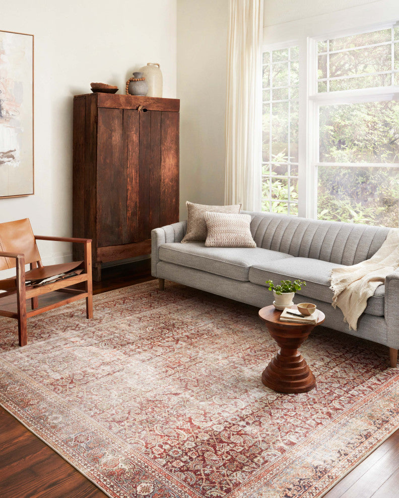 Printed Layla LAY-11 Cinnamon/Sage Area Rug, 2'6"x9'6"