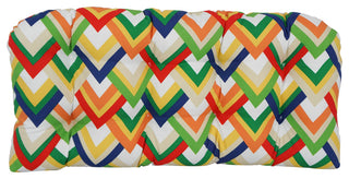 42"X19" U-Shaped Patterned Polyester Tufted Settee/Bench Cushion, Resort Garden