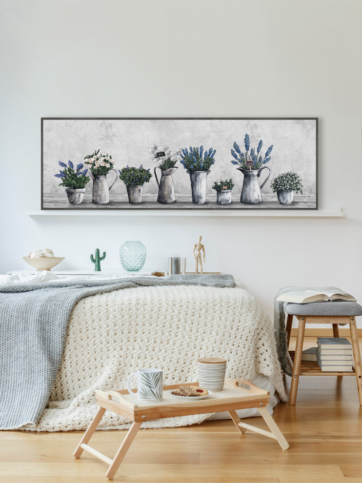 "Lavender Collection" Floater Framed Painting Print on Canvas