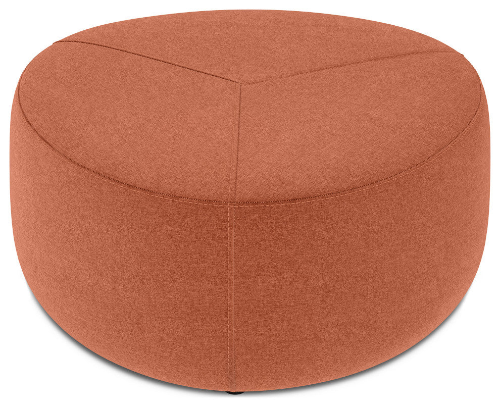 Moore Large Ottoman, Dusty Orange