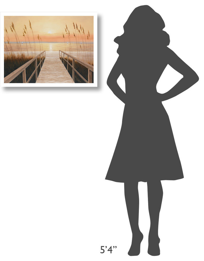 "Walkway to Sea" Digital Paper Print by Diane Romanello, 26"x20"