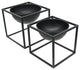Modern Geometric Planter Stand, Set of 2