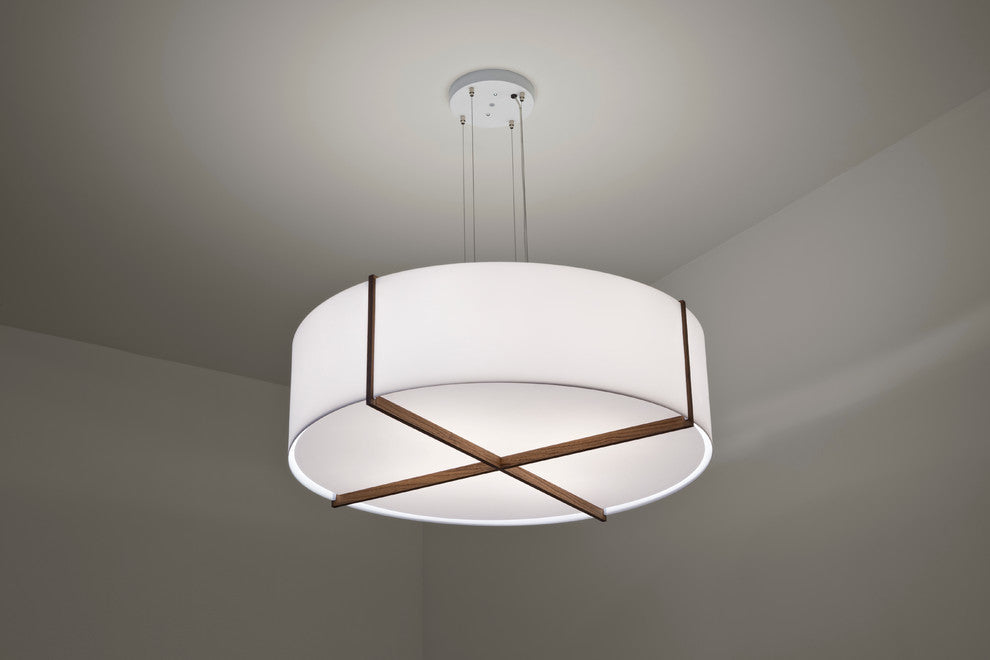 Plura - Pendant, Wood: Dark Stained Walnut, 36