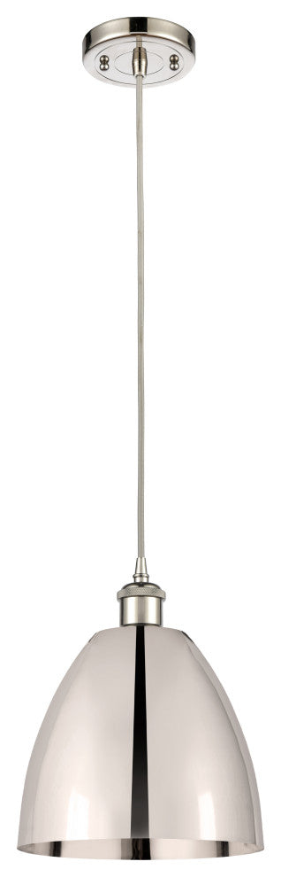 Ballston Dome Mini Pendant, Polished Nickel