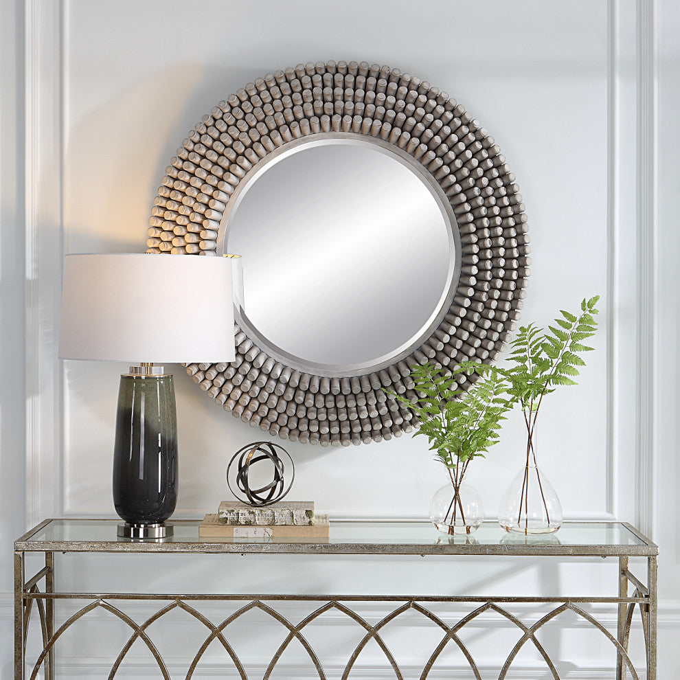 Uttermost 09873 Portside Round Gray Mirror