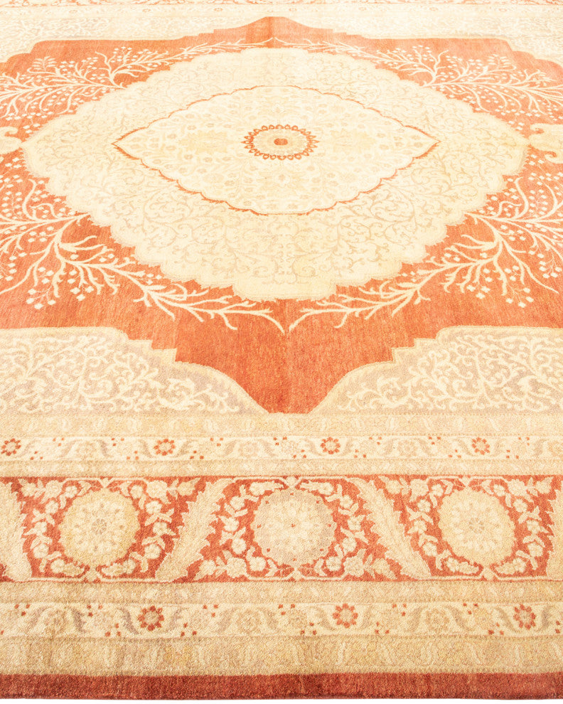 Mogul, One-of-a-Kind Hand-Knotted Area Rug Orange, 8'4"x9'10"