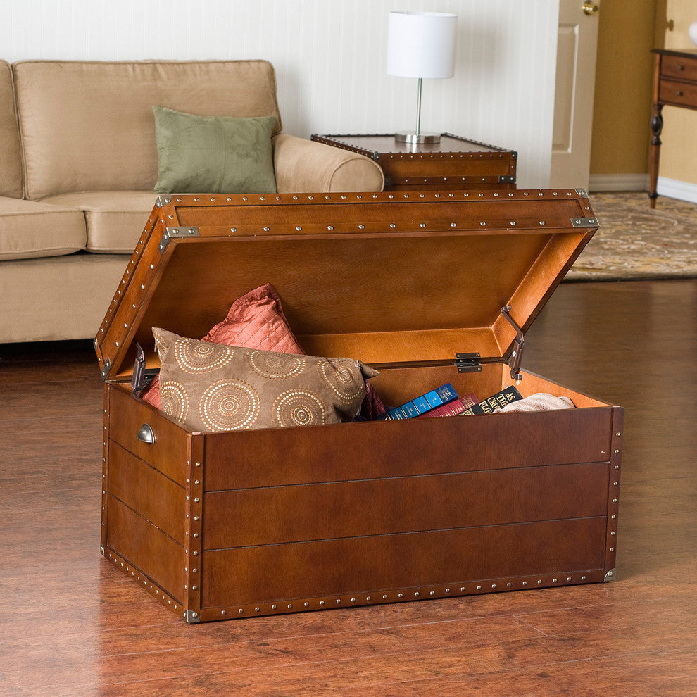 Octavio Steamer Trunk Cocktail Table