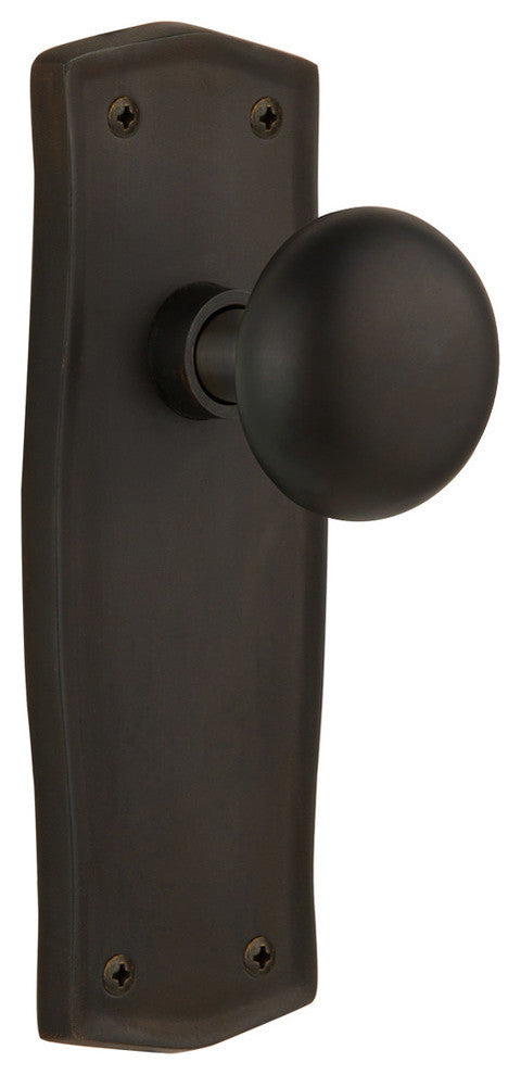 Prairie Plate Passage New York Door Knob, Oil-Rubbed Bronze