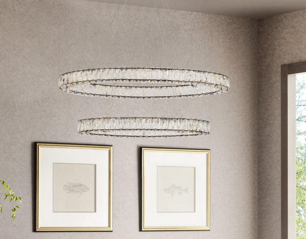 Modern Black 2-Light Pendant
