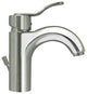 Wavehaus Single Hole and Lever Lavatory Faucet, Pop-Up Waste, Polished Chrome