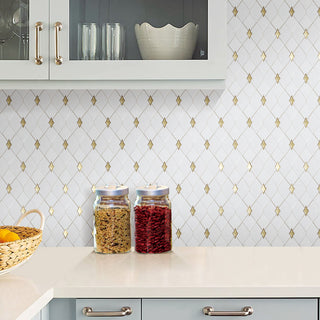 10-Pieces of Water Jet 3" x 3.5" Novelty Mosaic Wall & Floor Tile