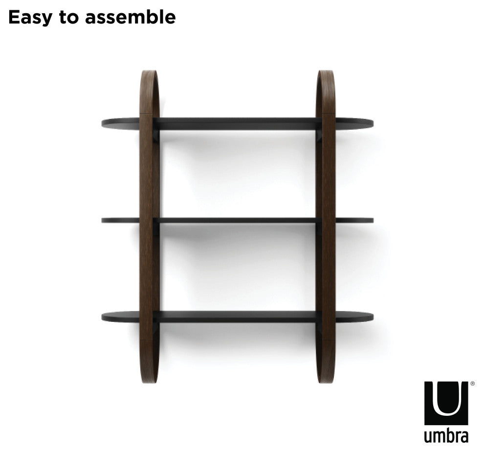 Umbra Bellwood Wall Shelf Black/Walnut