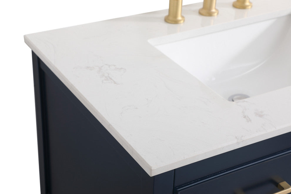 Home Living 36" Single Bathroom Vanity, Blue