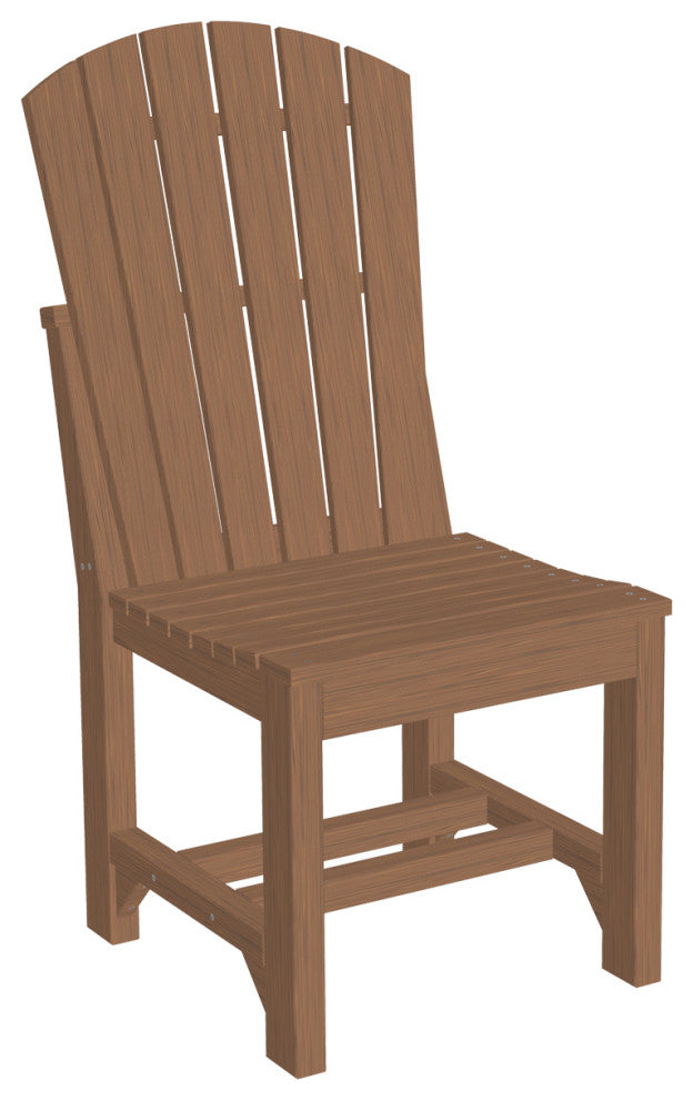 Set of 4 Poly Adirondack Dining Chairs, Antique Mahogany, Side Chair, Dining Height