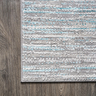 Loom Modern Strie' Area Rug, Gray/Turquoise, 4 X 6