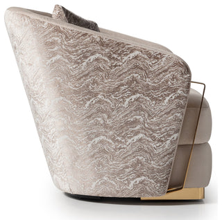 Carmela Accent Chair Almond/Gold
