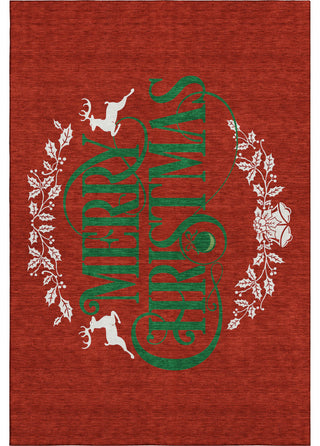 Addison Premium Washable Mayfield AMF217 Red 5' x 7'6" Rug
