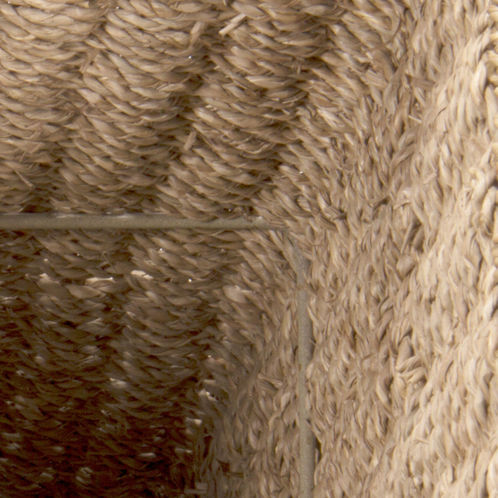 Wicker Stair Basket With Handles