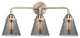 Small Cone Bath Vanity Light, Brushed Satin Nickel, Plated Smoke, Plated Smoke
