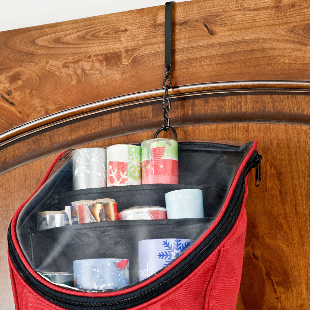 Over The Door Hanging Wrapping Paper Storage Container